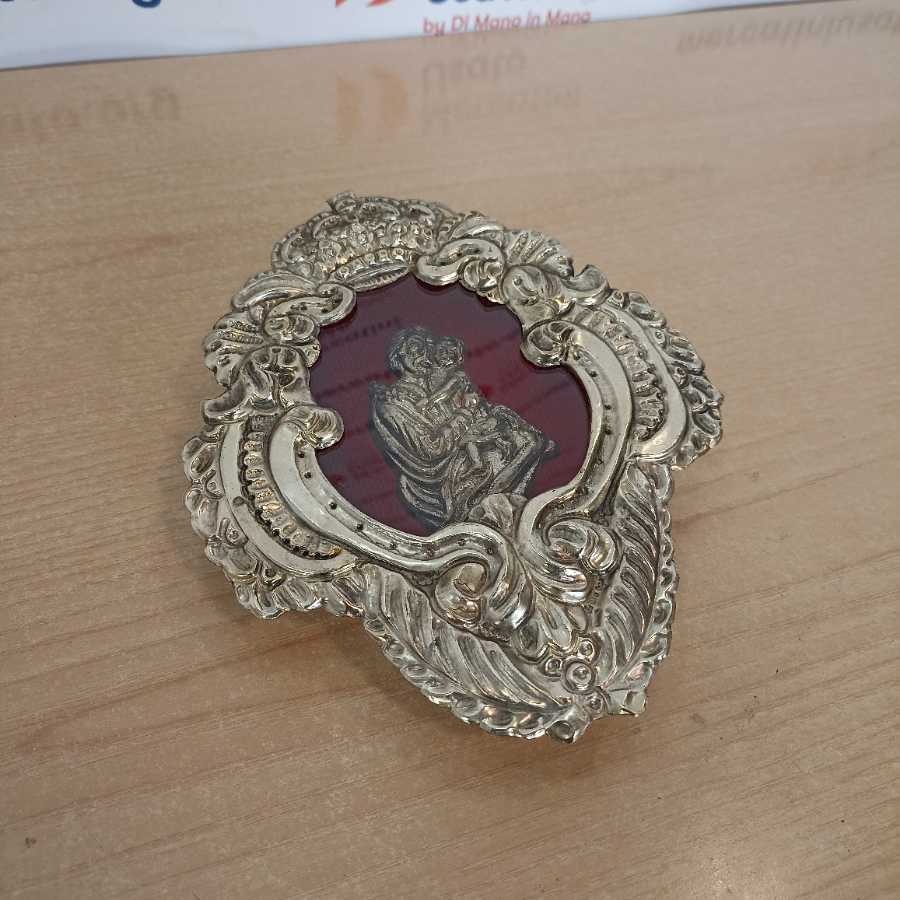 Giuseppe Con Bambino In Lamierino Sbalzato Primi '900