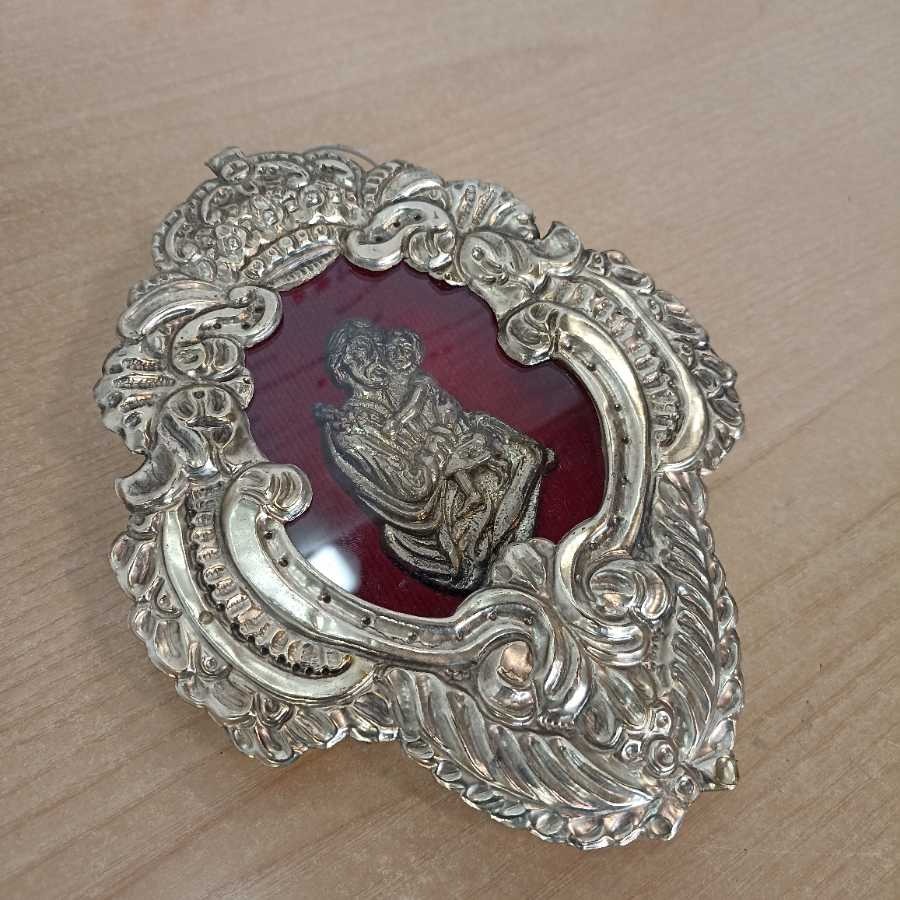 Giuseppe Con Bambino In Lamierino Sbalzato Primi '900 - immagine 3