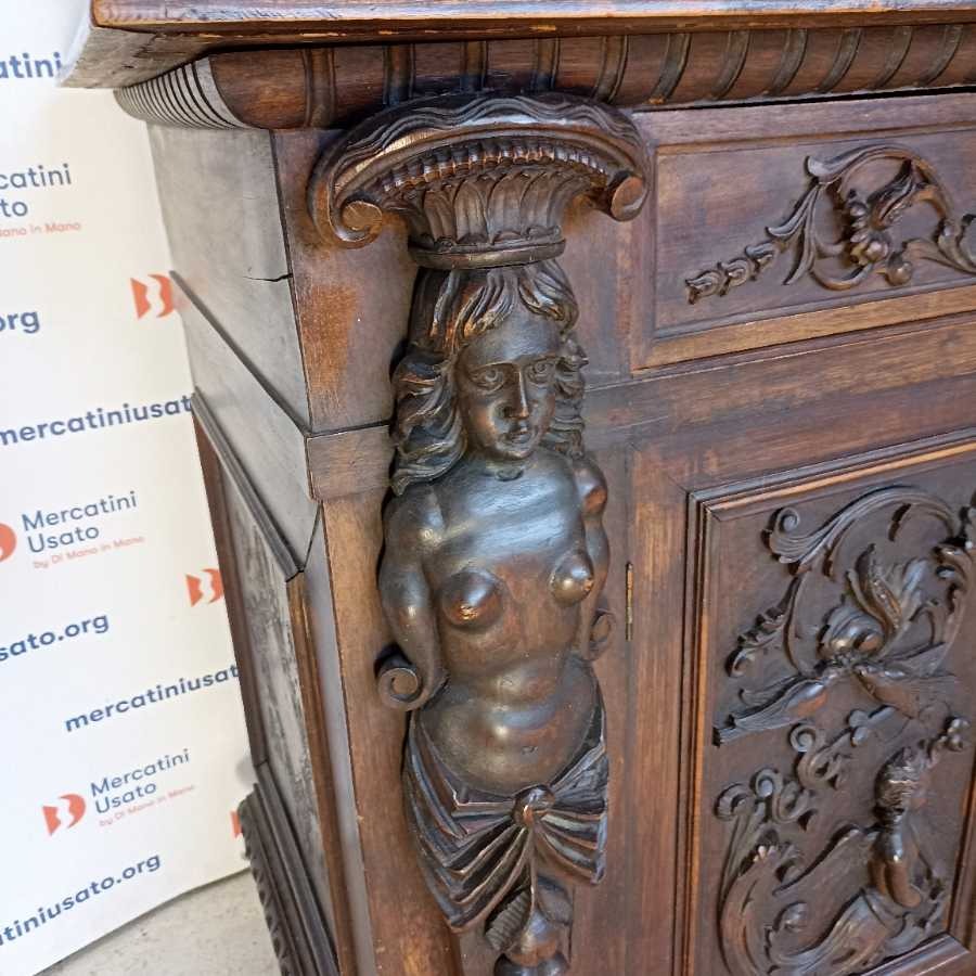 Credenza a doppio Neorinascimento - immagine 4