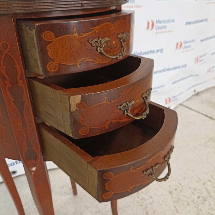 Comodino stile Luigi XV con gamba alta - immagine 5