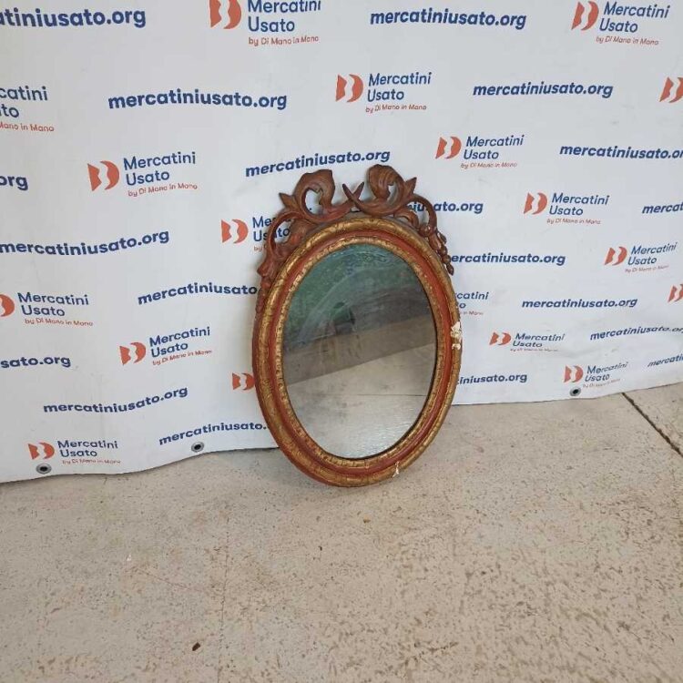 Specchio Ovale intagliato metà 900