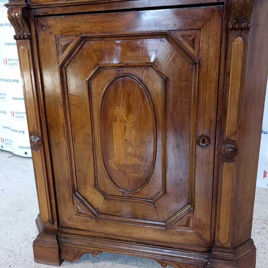 Angoliera Luigi Filippo in Noce con Alzatina Traforata - immagine 5