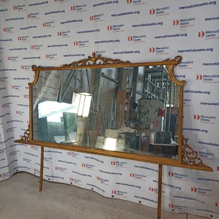 Grande Specchiera da appoggio Dorata