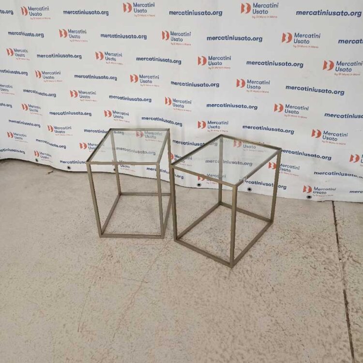 Coppia Tavolini in ferro Vintage