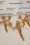3 Applique A 3 Luci In Bronzo Dorato XX Secolo