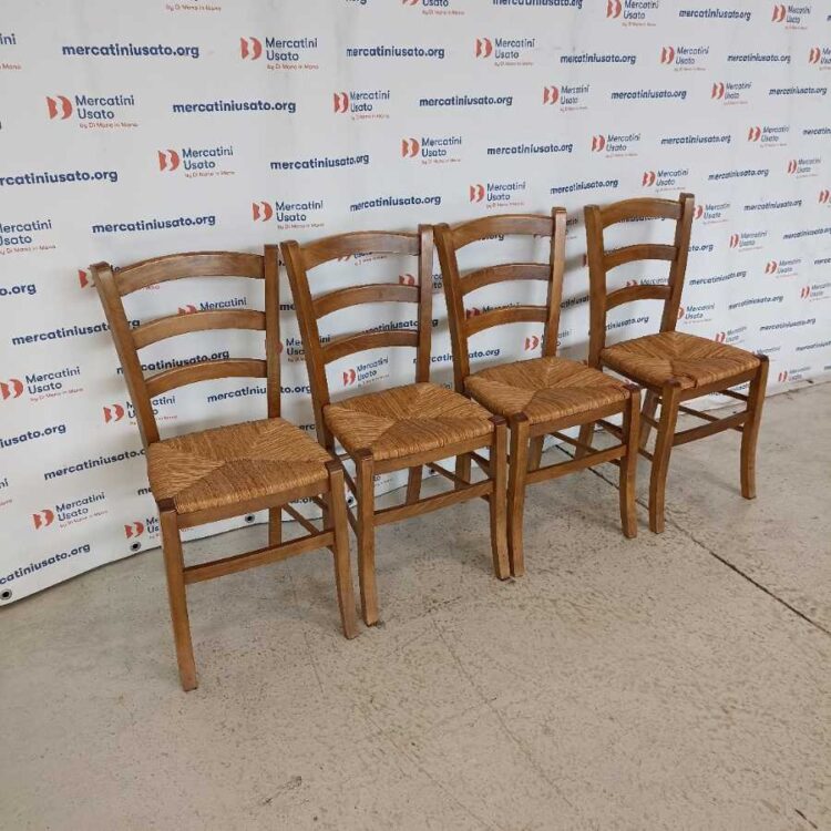 4 Sedie in legno da Osteria