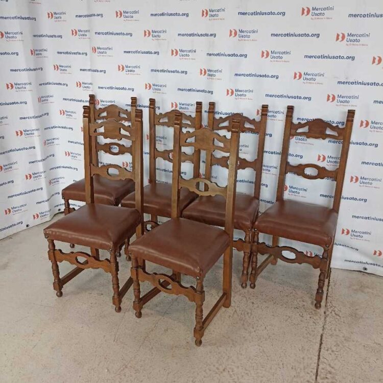 6 Sedie Rustiche in stile