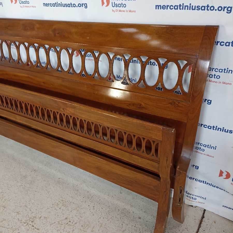 Letto matrimoniale in legno massello - immagine 3