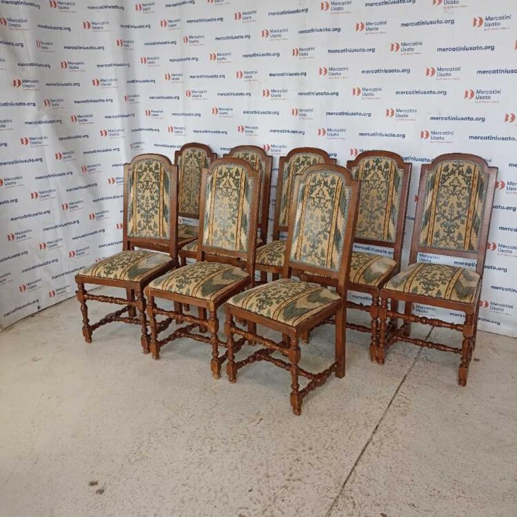 8 Sedie in stile prima metà 900