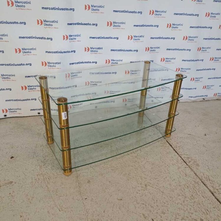 Mobiletto stile Hollywood Regency con vetri