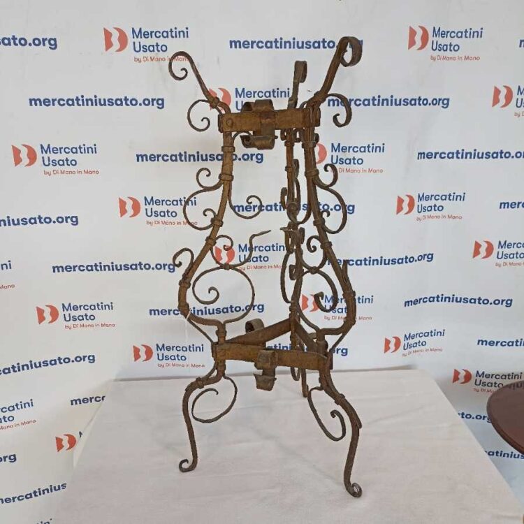 Treppiedi Portafiori In Ferro Battuto Primi ‘900