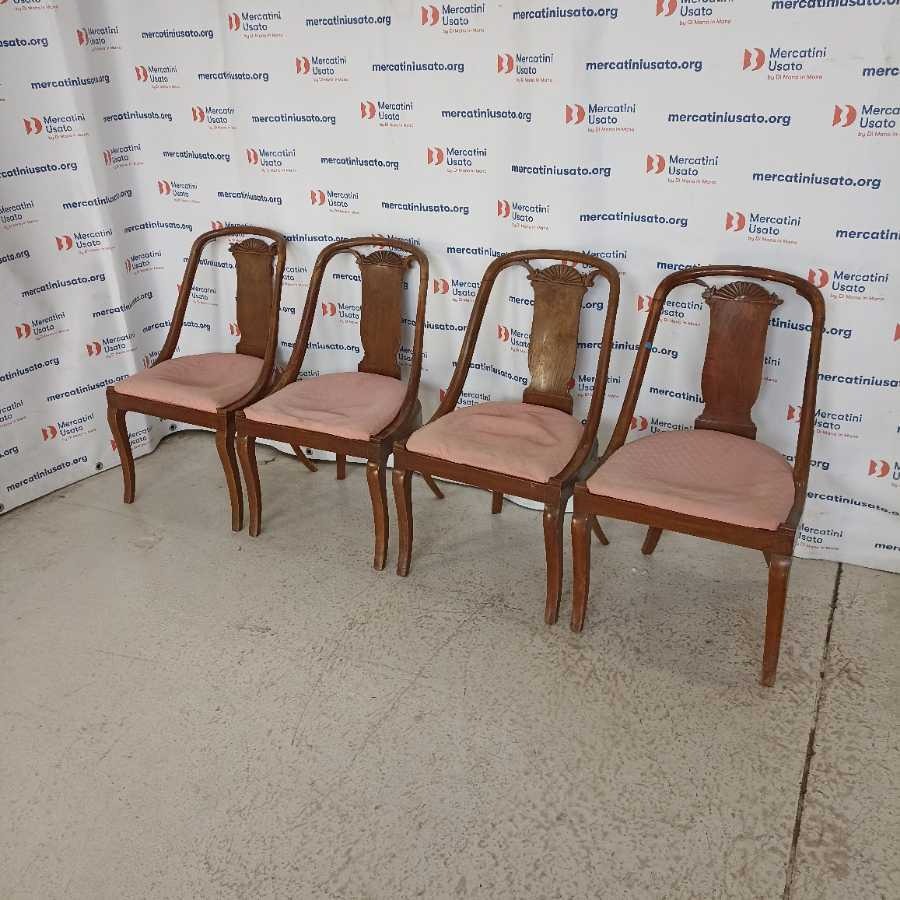 4 Sedie Impero di metà 800