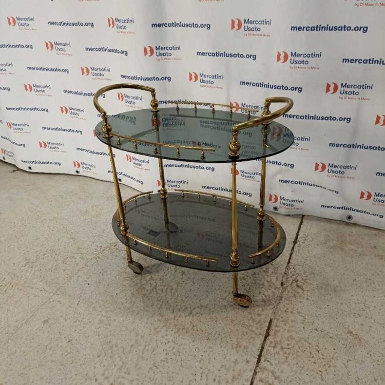 Carrello Portavivande anni 70 in ottone