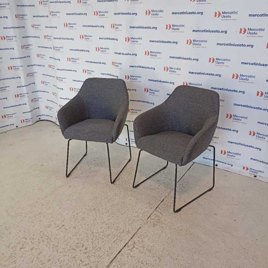 Coppia Sedie Ikea Tossberg grigio scuro