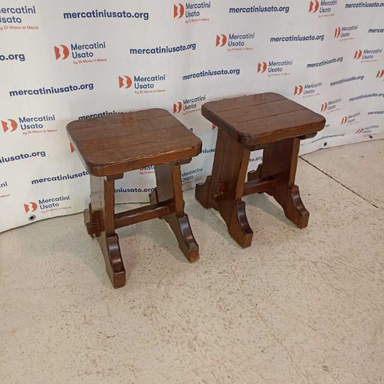 Coppia Sgabelli Rustici da Baita