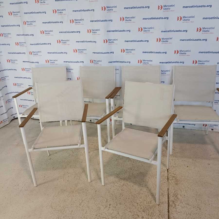 6 Sedie da giardino in alluminio - immagine 2