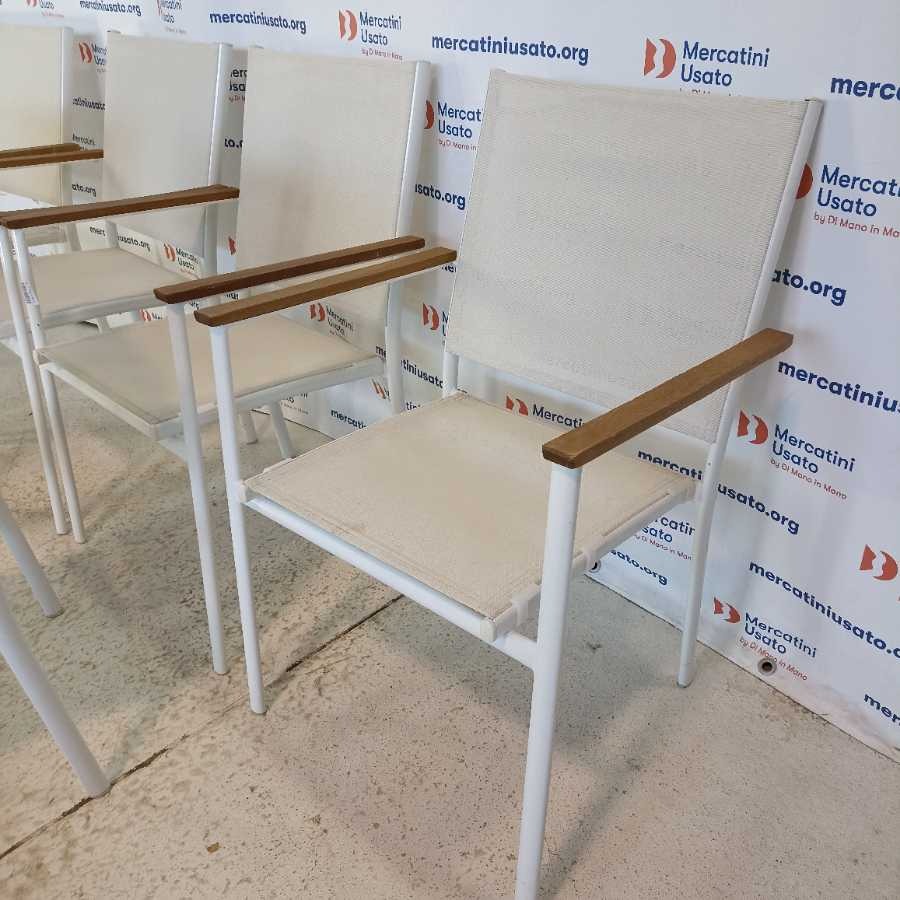 6 Sedie da giardino in alluminio - immagine 3