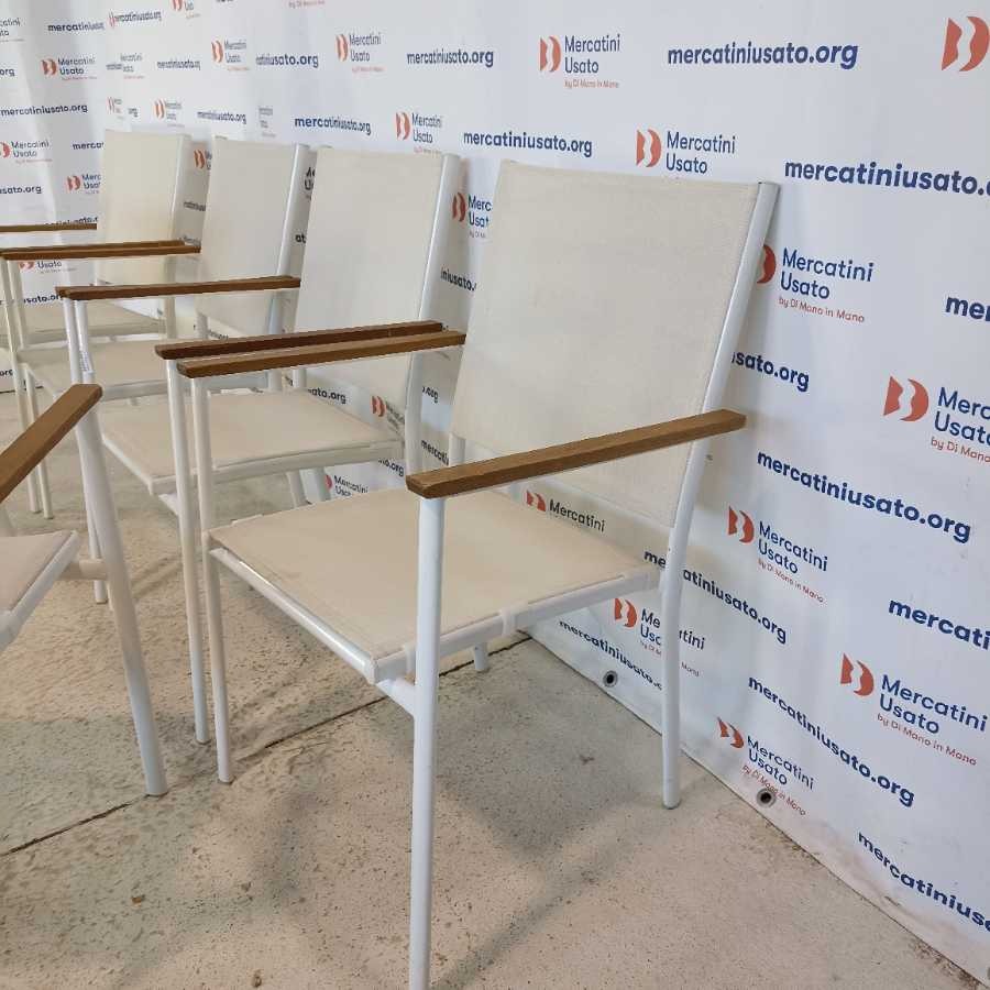6 Sedie da giardino in alluminio - immagine 5