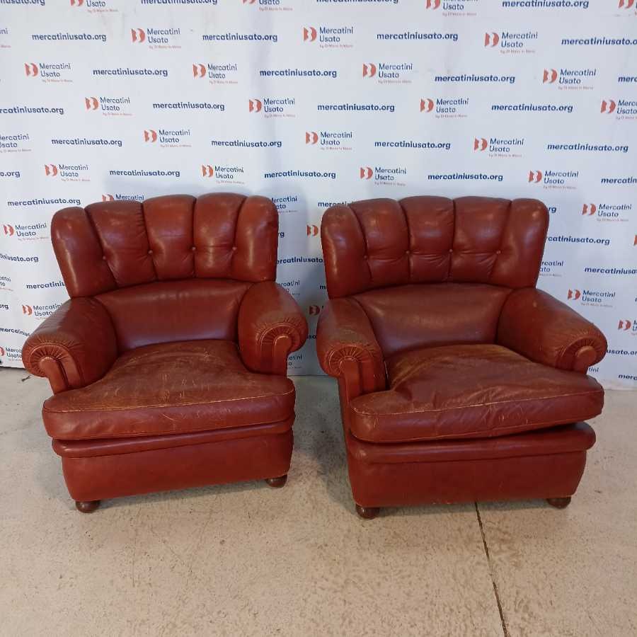 Coppia Poltrone Poltrona Frau vintage - immagine 2