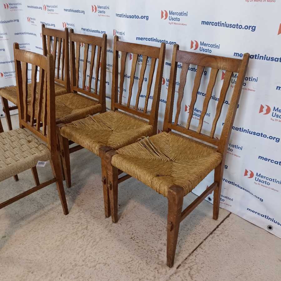 6 Sedie Rustiche anni 50 - immagine 3