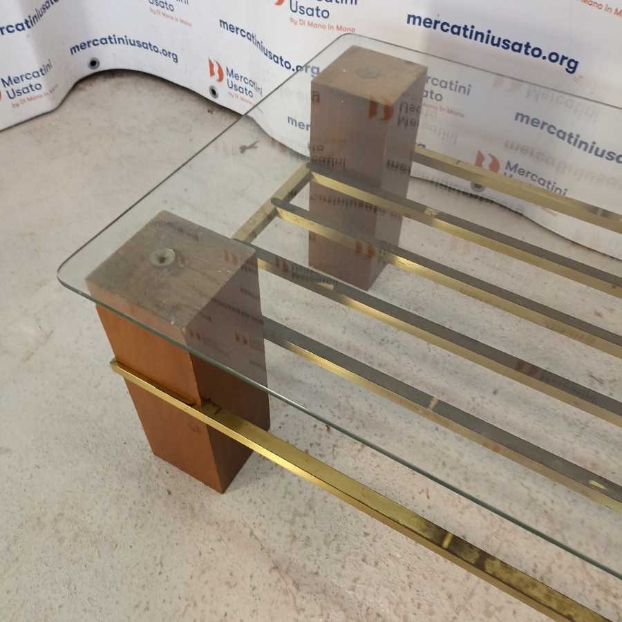 Tavolino con vetro Design anni 70 - immagine 3