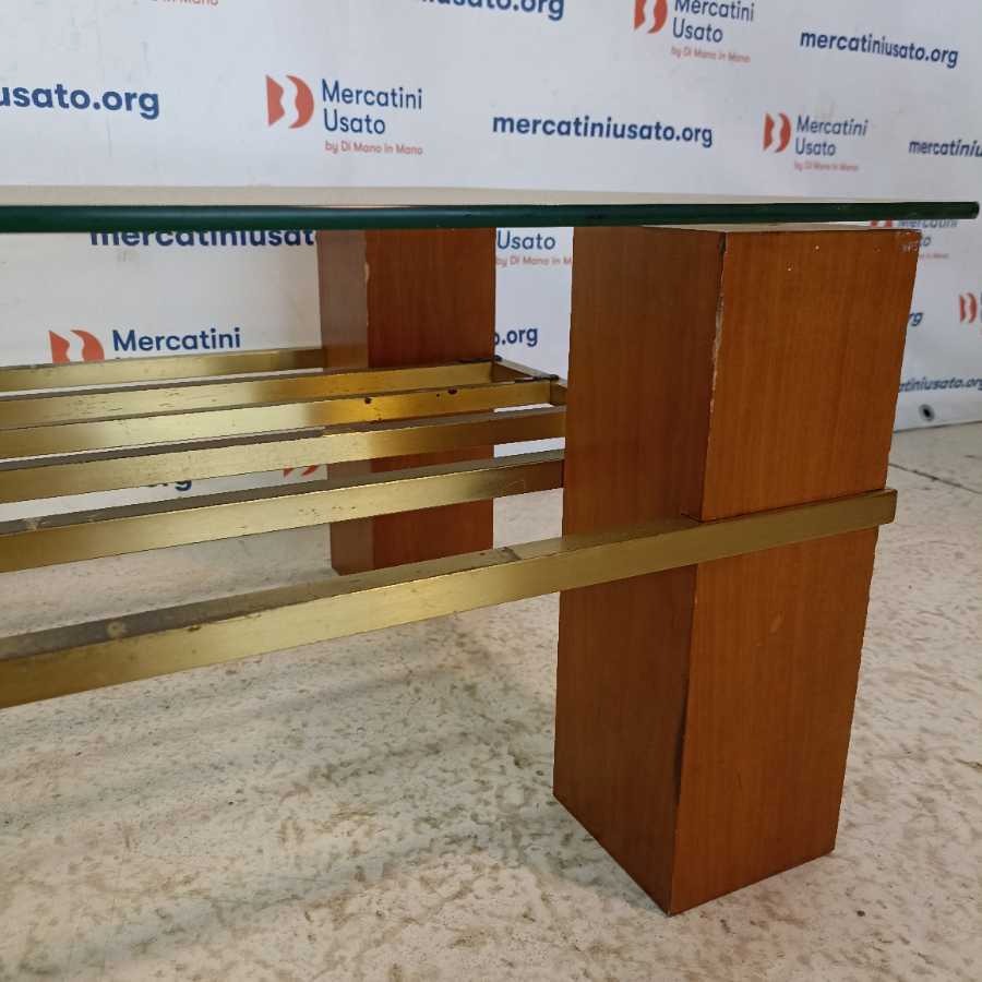 Tavolino con vetro Design anni 70 - immagine 4
