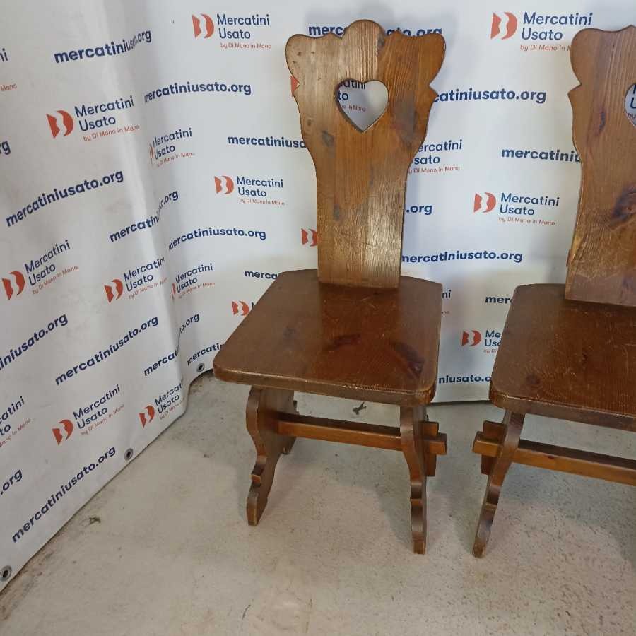 4 Sedie Rustiche da Baita - immagine 3