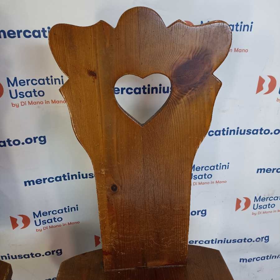 4 Sedie Rustiche da Baita - immagine 4
