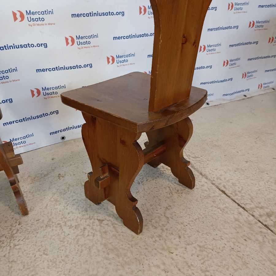 4 Sedie Rustiche da Baita - immagine 6
