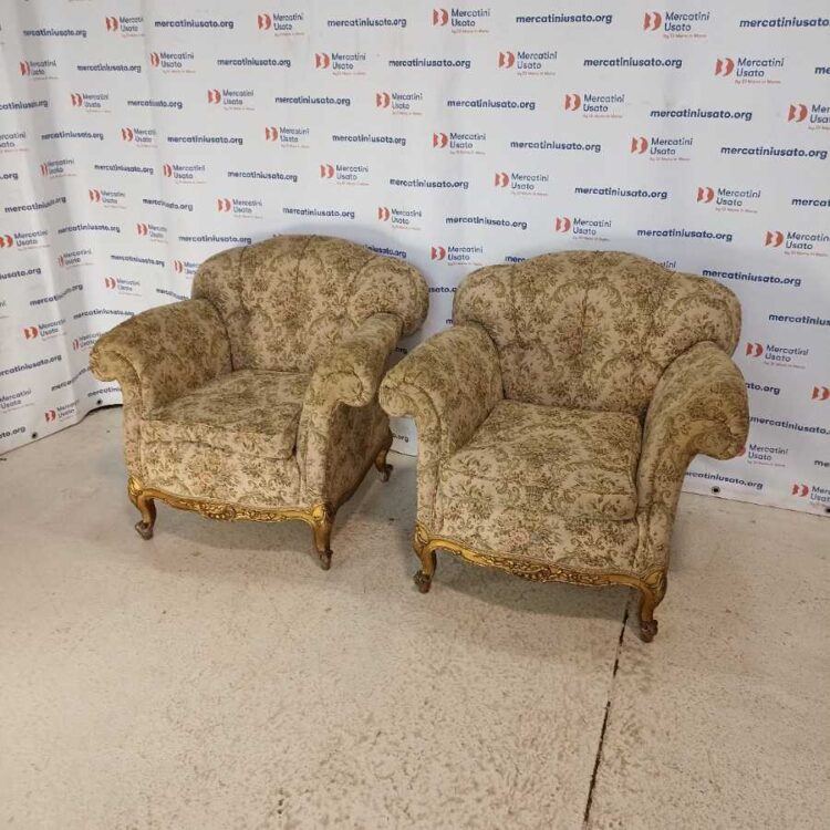 Coppia di Poltrone stile Barocco Veneziano