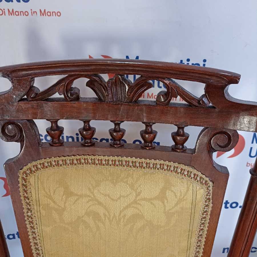 Set 4 Sedie e 2 poltrone antiche fine 800 - immagine 6