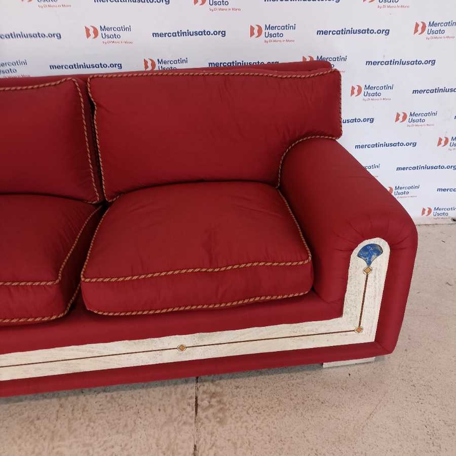 Divano 2 posti con travertino e lapislazzuli - immagine 4