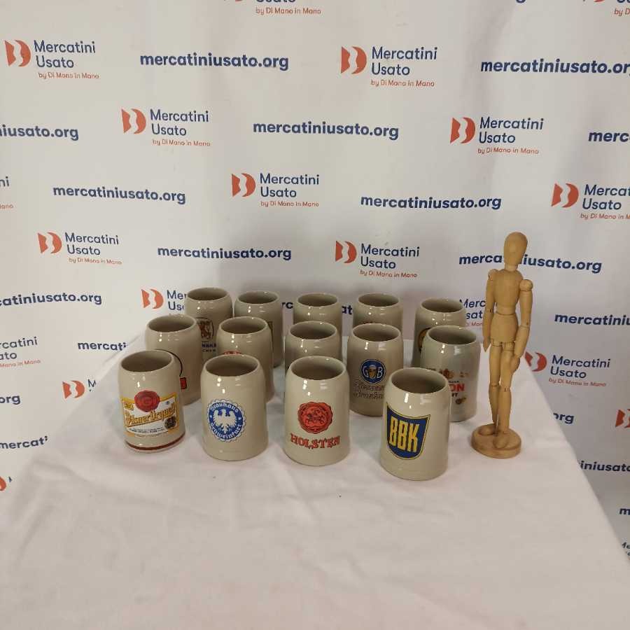 14 Boccali Da Birra Multimarca Ceramica 0,5Lit - immagine 2
