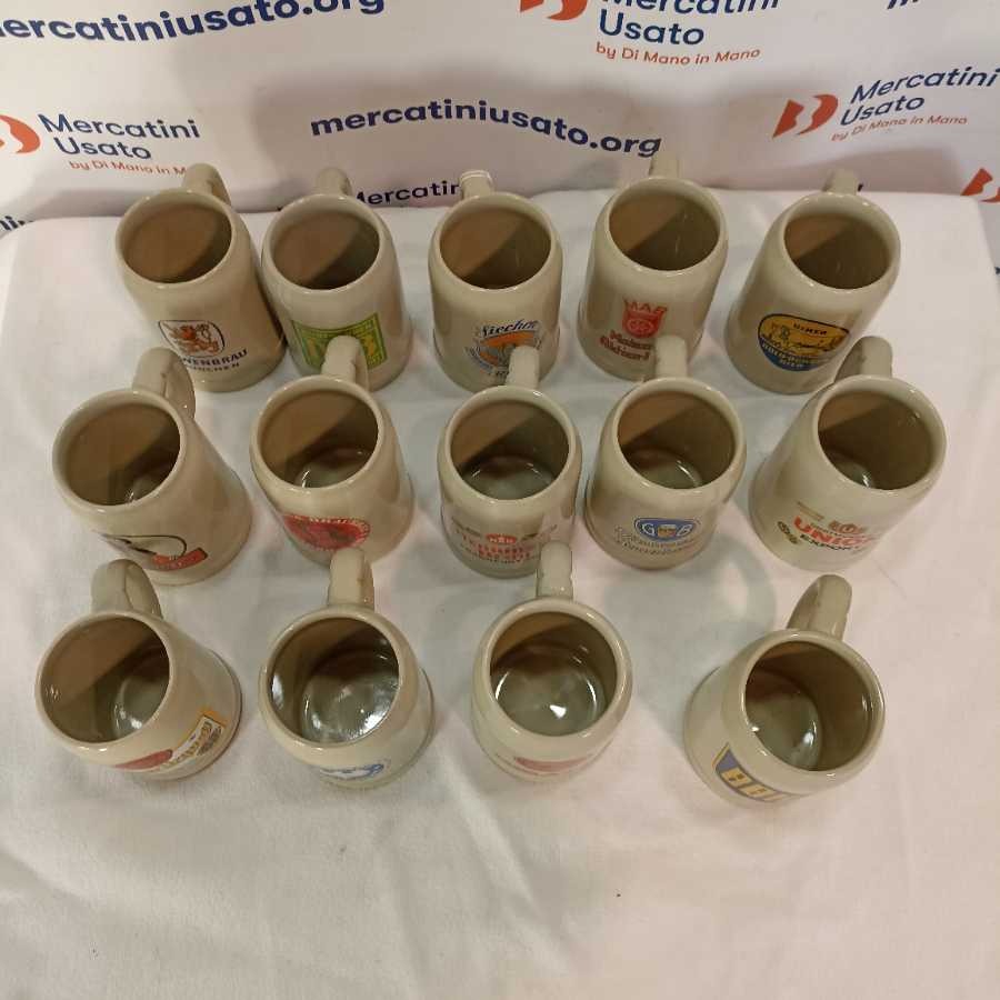 14 Boccali Da Birra Multimarca Ceramica 0,5Lit - immagine 3