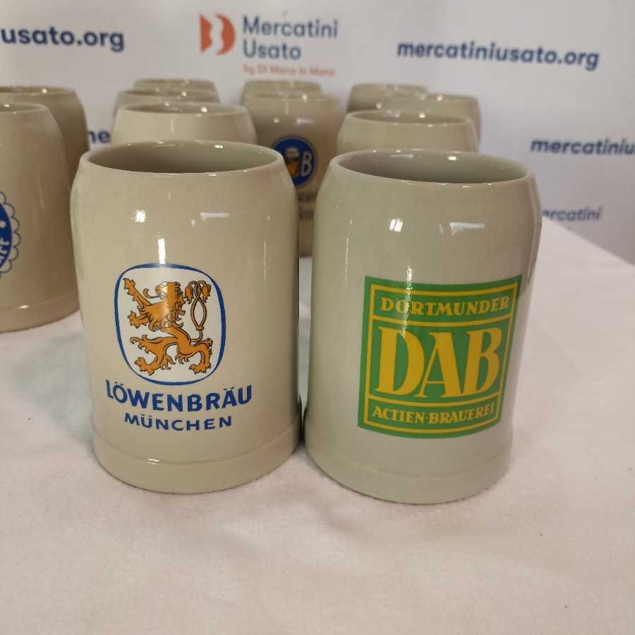 14 Boccali Da Birra Multimarca Ceramica 0,5Lit - immagine 5