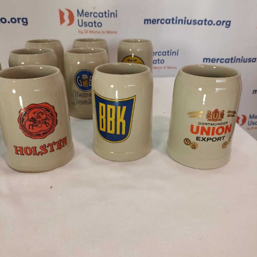 14 Boccali Da Birra Multimarca Ceramica 0,5Lit - immagine 6