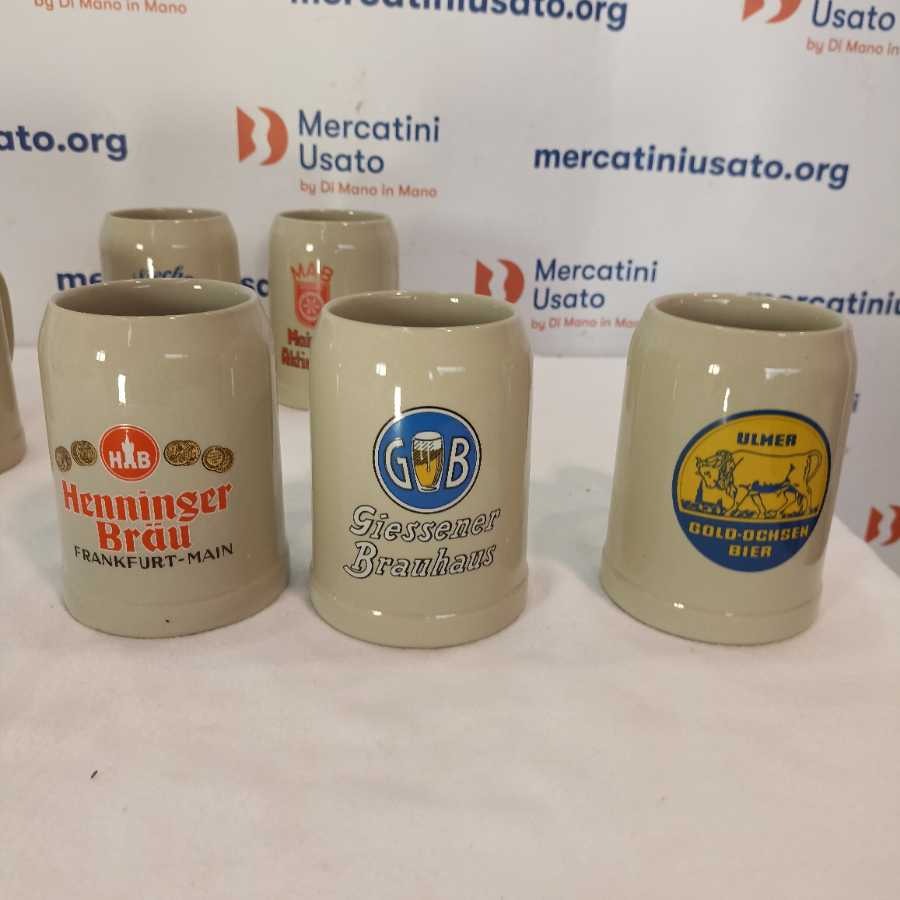 14 Boccali Da Birra Multimarca Ceramica 0,5Lit - immagine 7