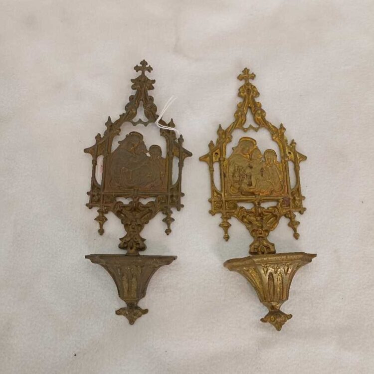 Coppia Di Acquesantiere Metà ‘900