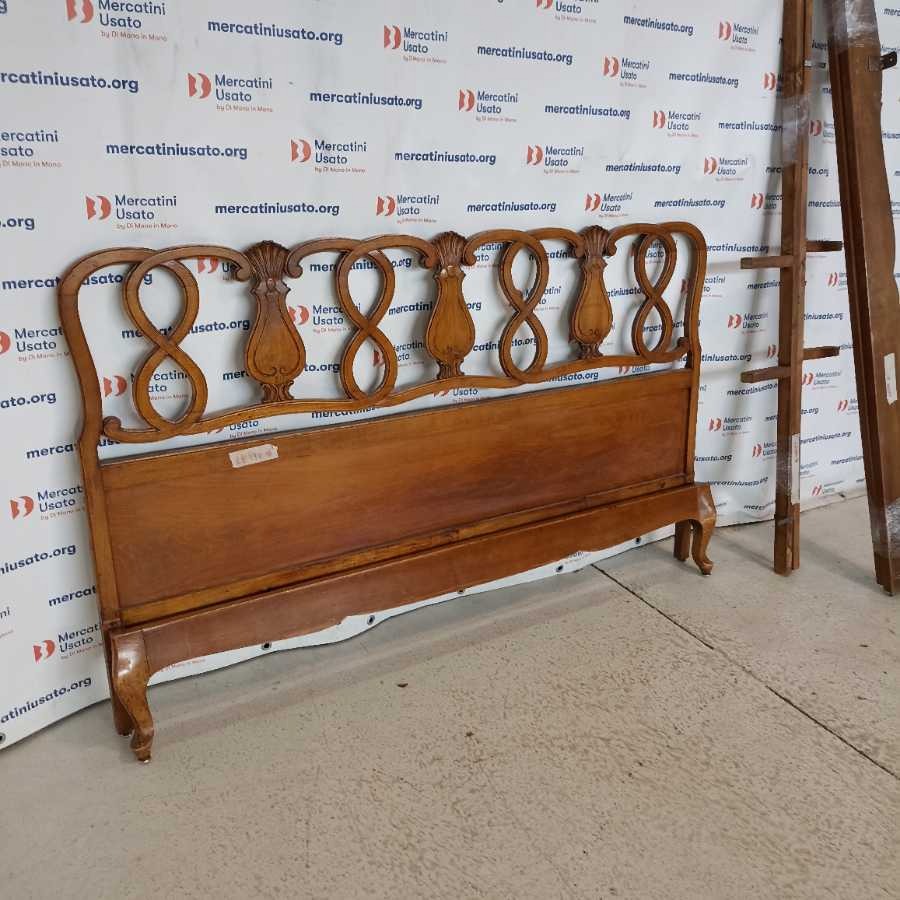 Letto Rustico in legno intagliato - immagine 2