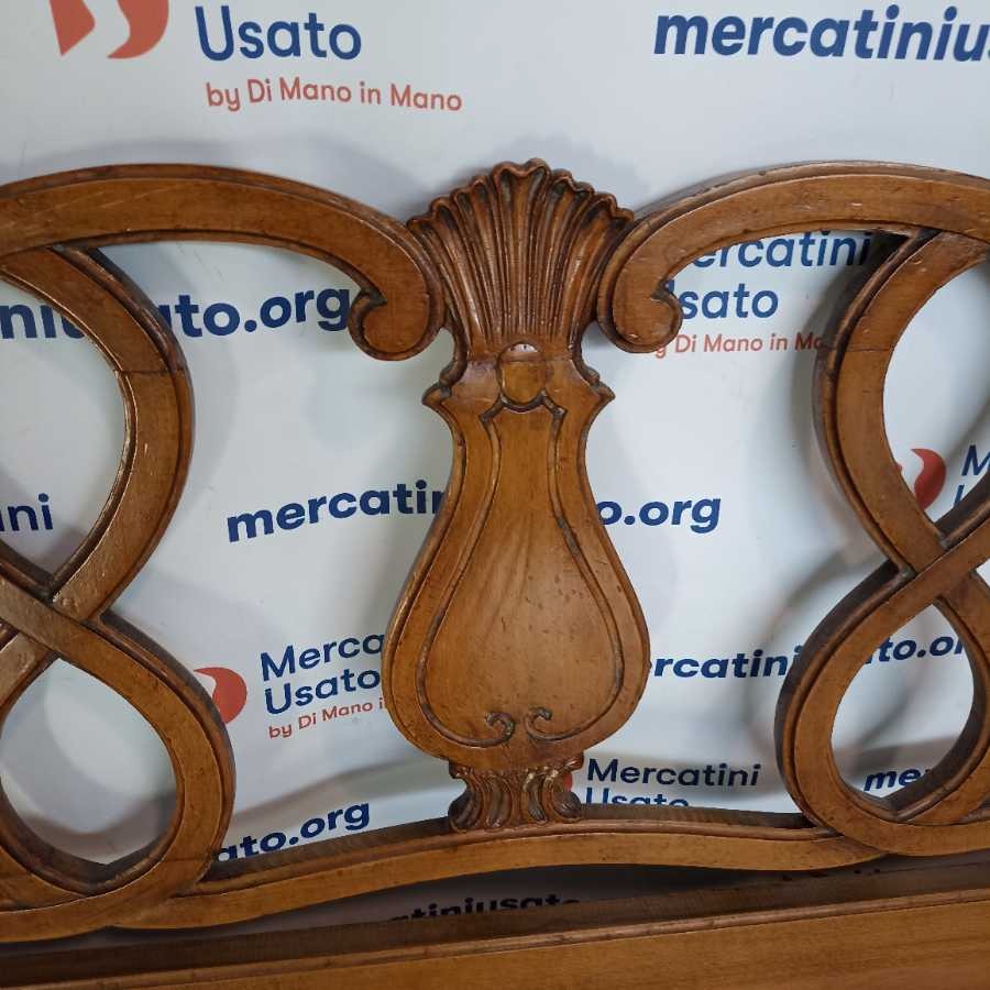 Letto Rustico in legno intagliato - immagine 3