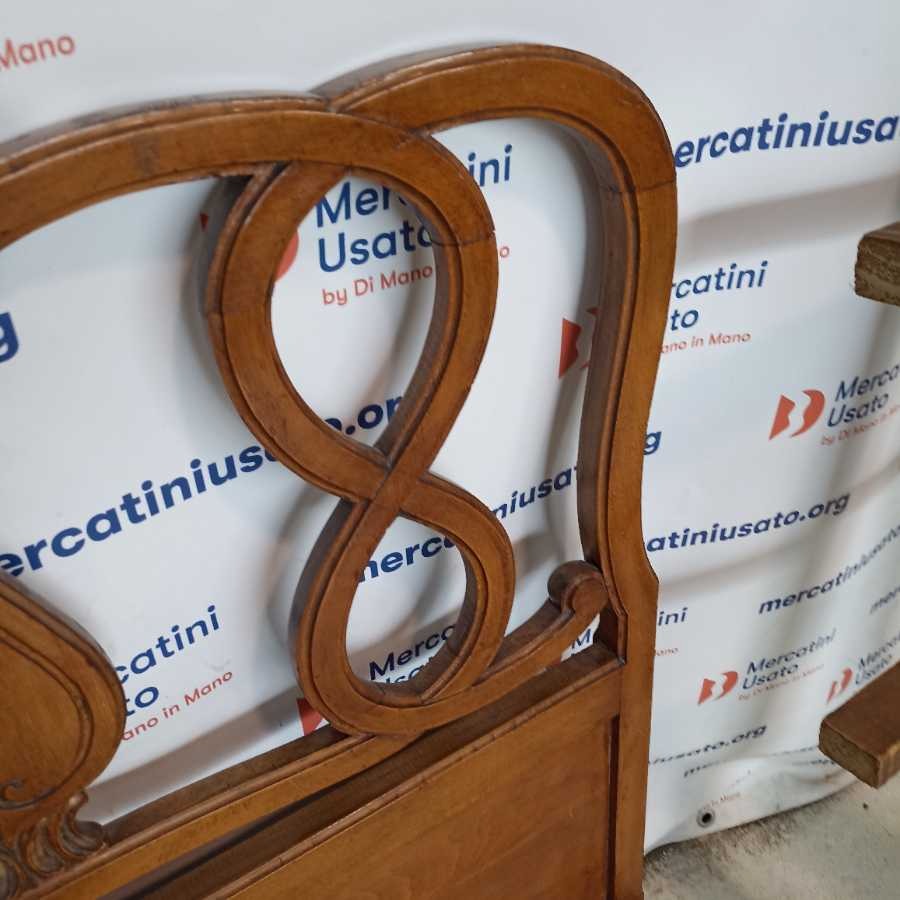 Letto Rustico in legno intagliato - immagine 4