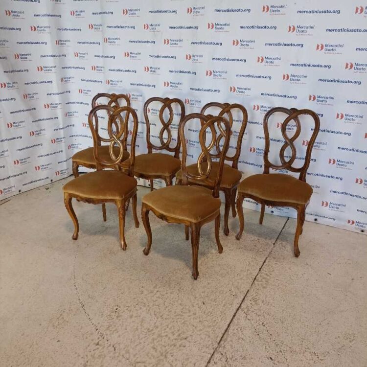 6 Sedie Stile Luigi Filippo metà 900