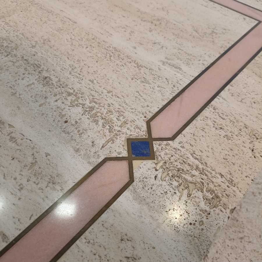 Tavolino da caffè lastronato Travertino - immagine 4