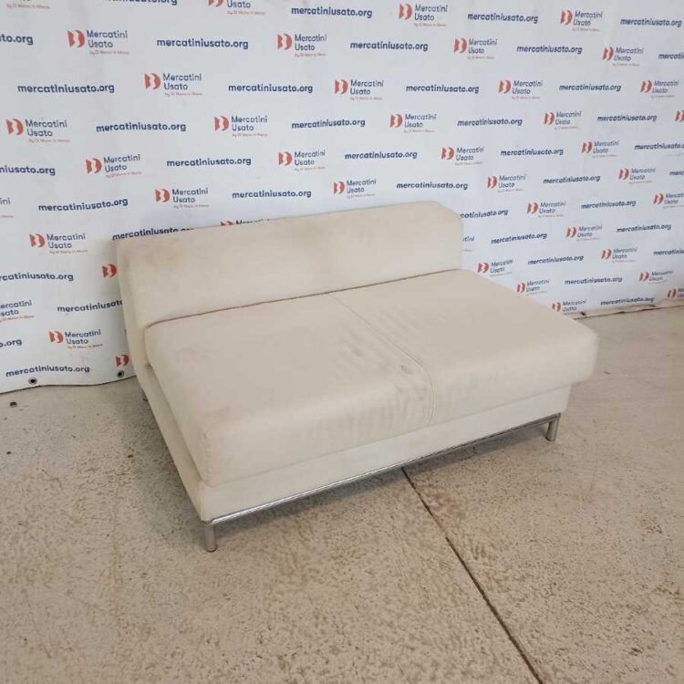 Divanetto 2 posti bianco sfoderabile