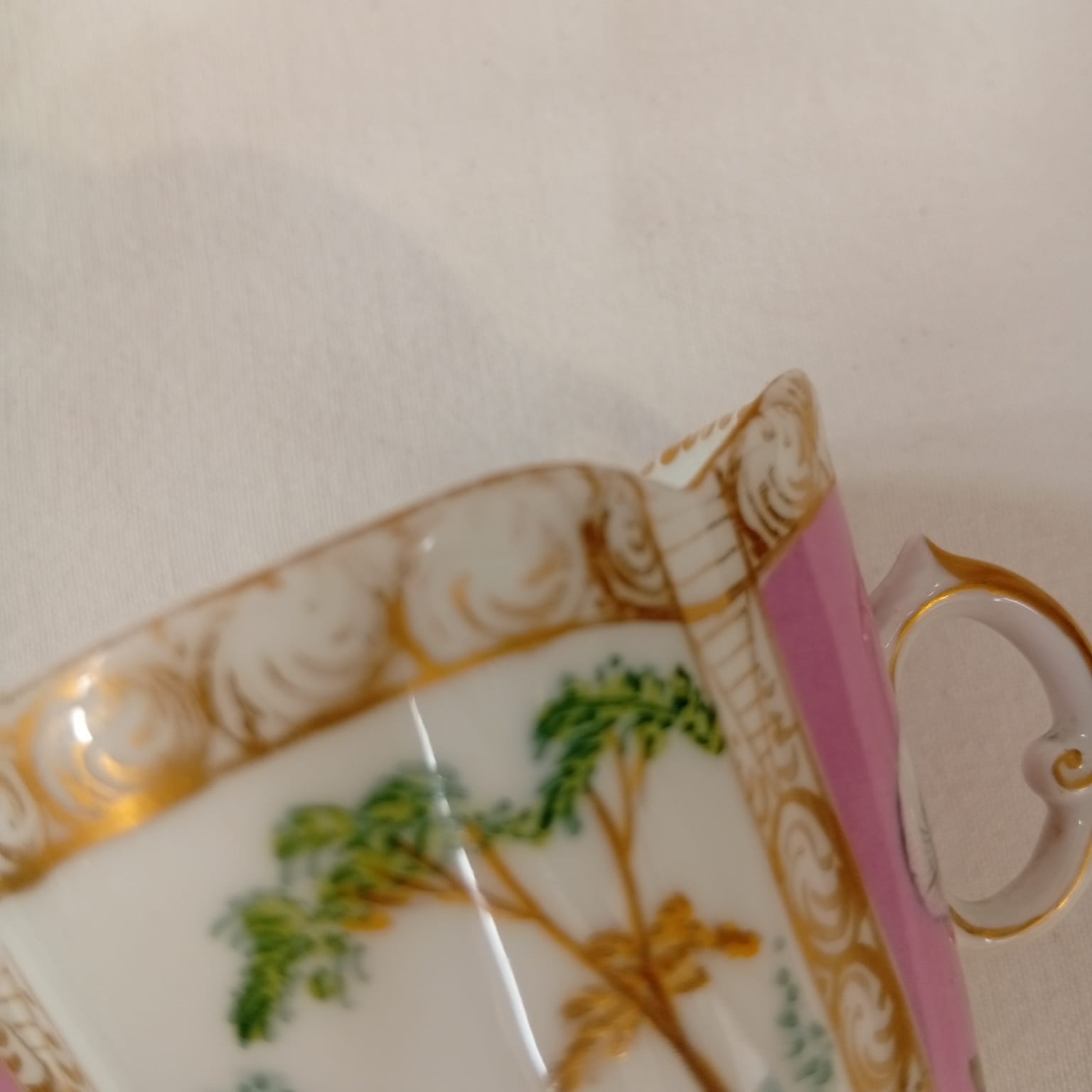 Tazza In Porcellana Meissen Augustus Rex Metà '800 - immagine 3