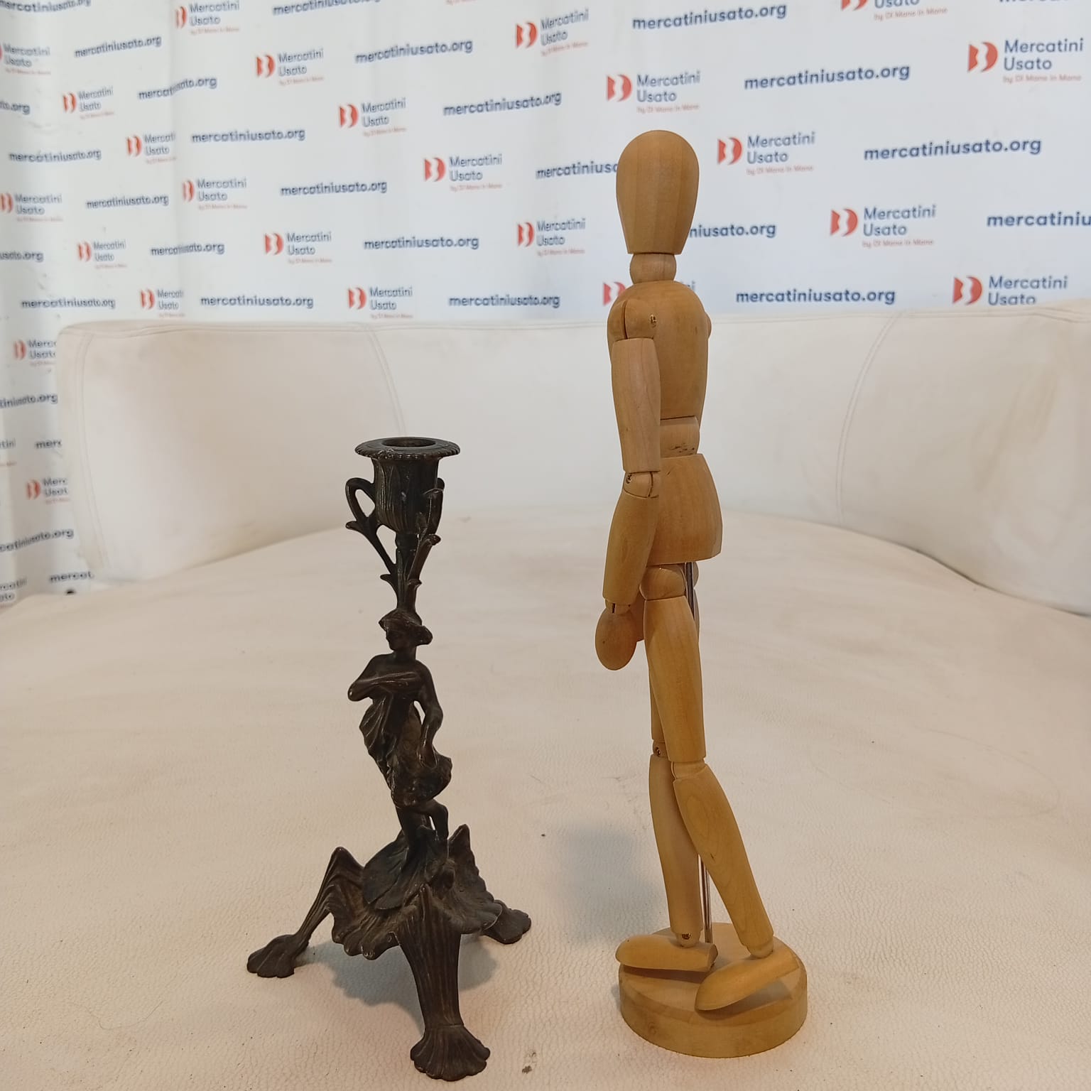 Portacandela In Bronzo Primi '900 - immagine 2