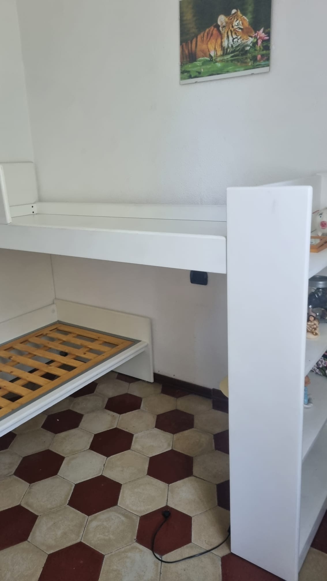 Letto a Castello bianco con libreria - immagine 3