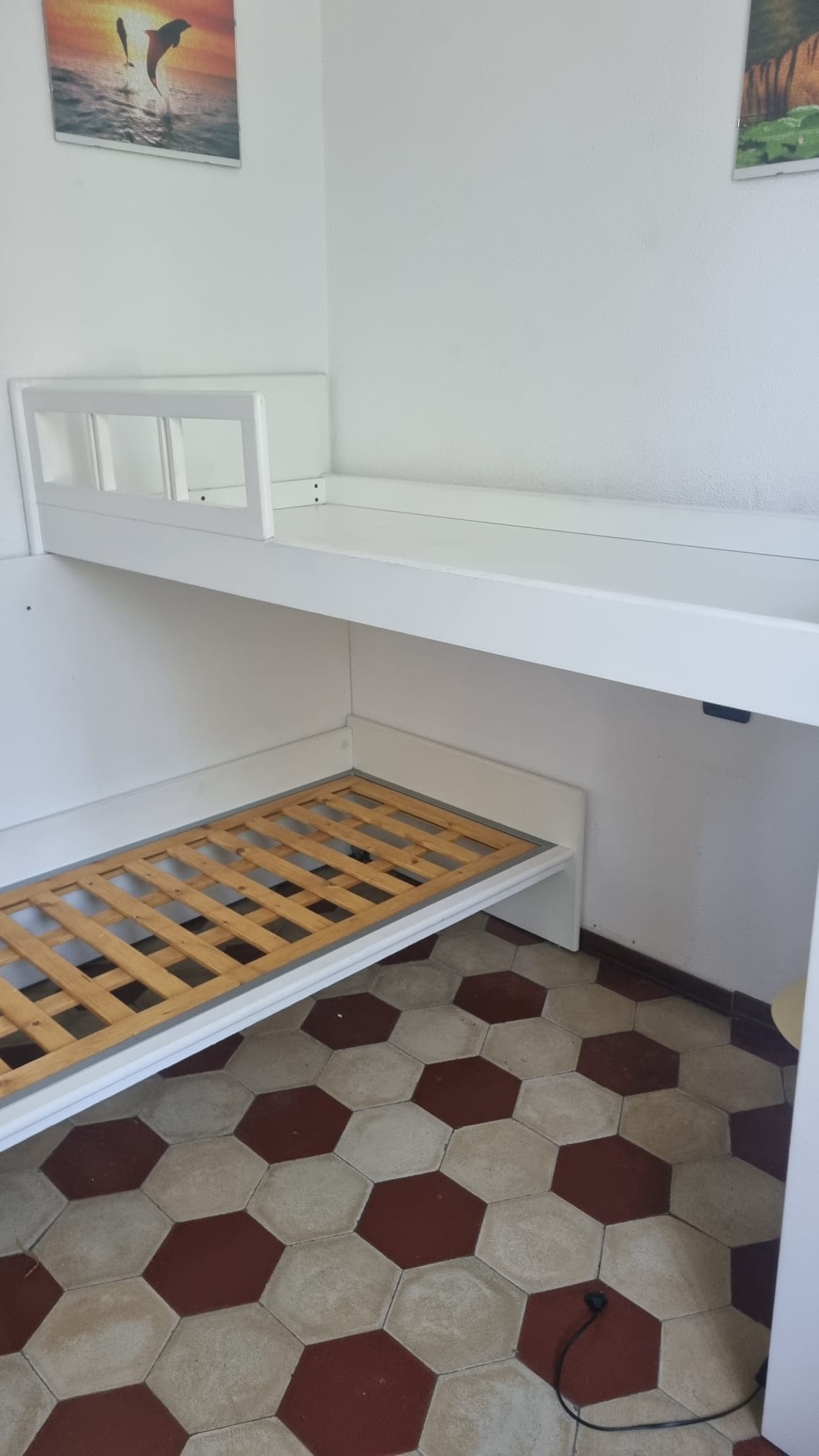 Letto a Castello bianco con libreria - immagine 4