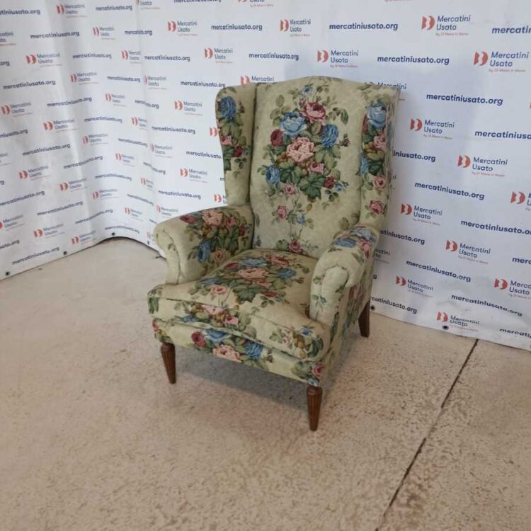 Poltrona Bergère Vintage Floreale