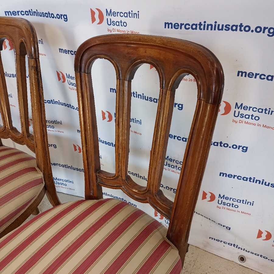 4 Sedie Antiche primi 900 in Noce - immagine 5